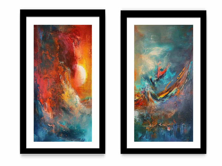 2 Piece Abstract Wall Art