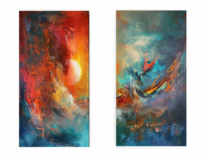 2 Piece Abstract Wall Art