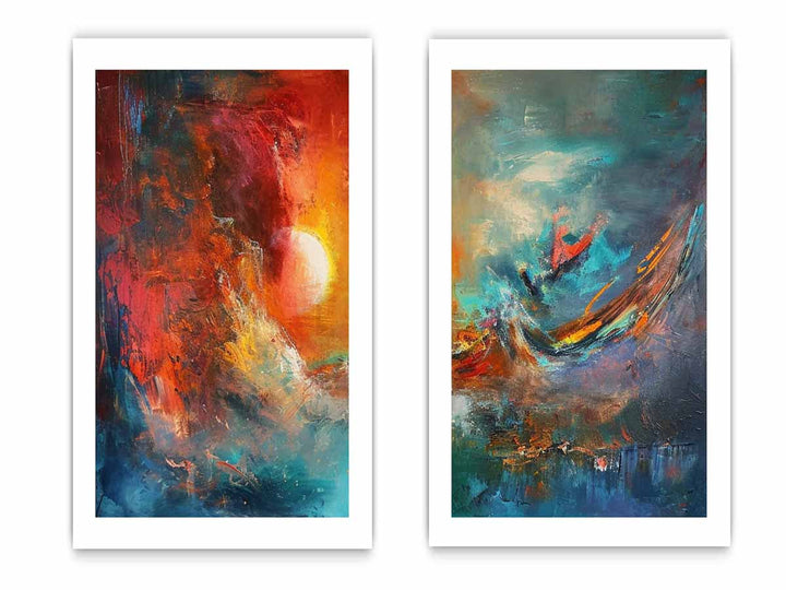 2 Piece Abstract Wall Art