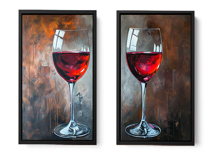 Red wine framed art