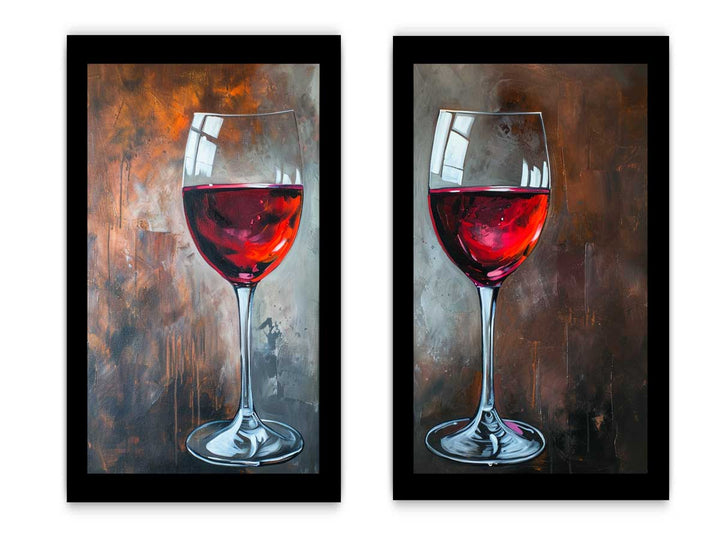 Red wine framed art