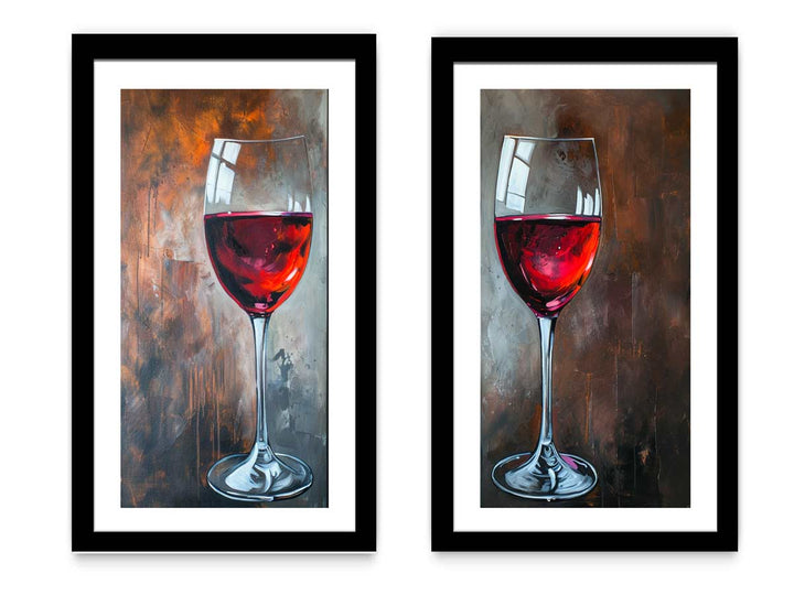 Red wine framed art