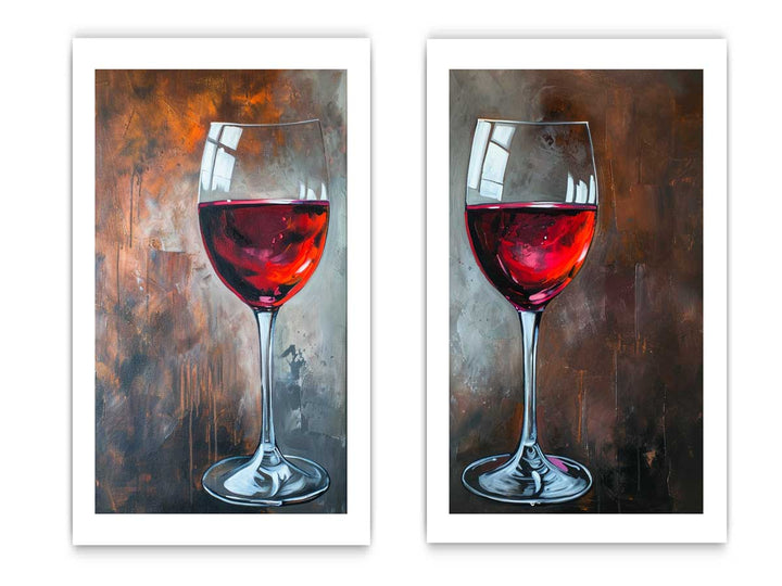 Red wine framed art