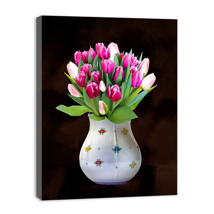 Pink Flower Vase Painting 