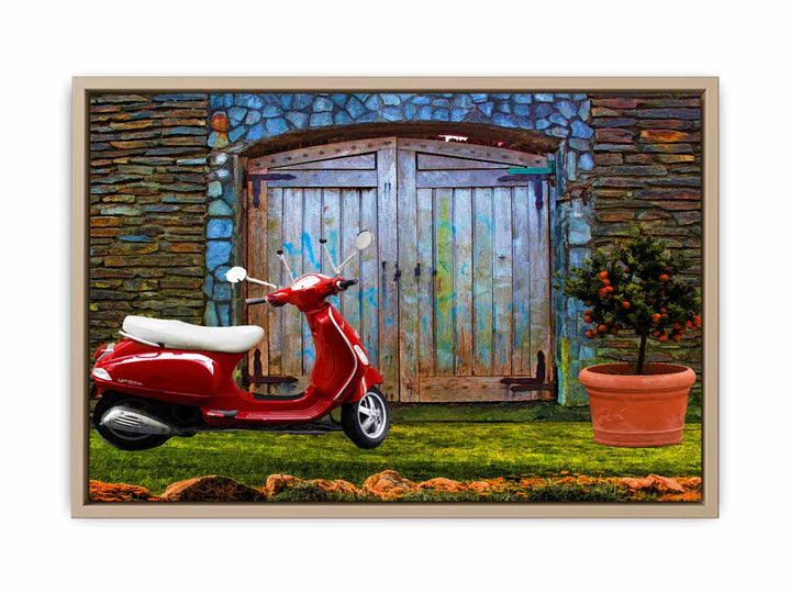 Vintage Vespa Painting 