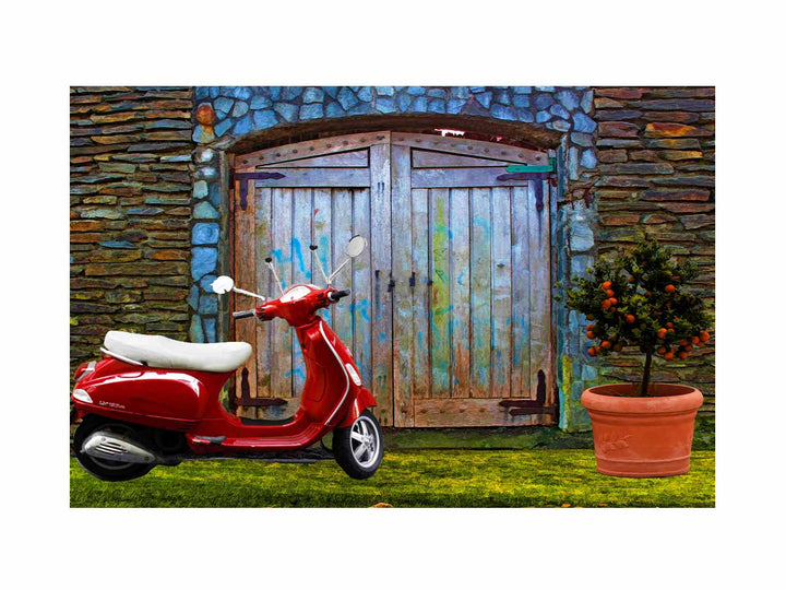 Vintage Vespa Painting  