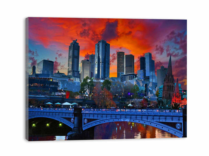 Melbourne City  Painting 