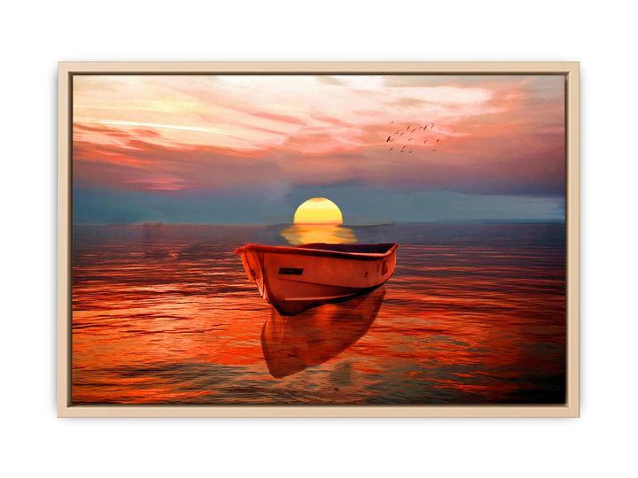 Sailing Ship Sunrise Painting 