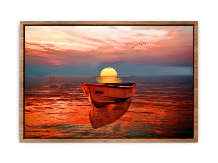 Sailing Ship Sunrise Painting 