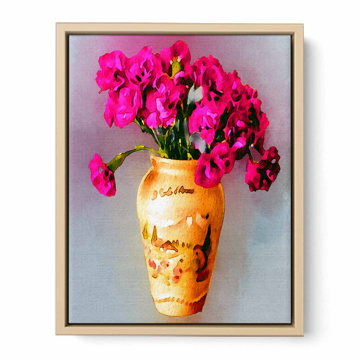 Red Flower and Vase Painting 